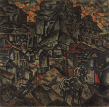 Копия картины "destruction of the ghetto, kiev" художника "маневич абрам"
