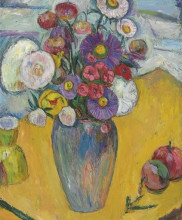 Картина "flowers on a yellow table" художника "маневич абрам"