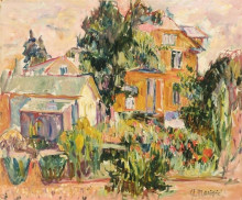 Репродукция картины "the yellow house" художника "маневич абрам"