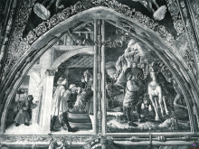 Репродукция картины "scenes from the life of st.christopher" художника "мантенья андреа"