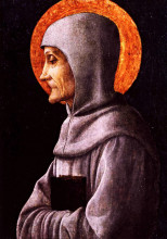 Картина "saint bernardine of siena" художника "мантенья андреа"