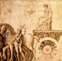 Репродукция картины "julius caesar on his triumphal car" художника "мантенья андреа"