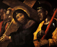 Репродукция картины "christ carrying the cross" художника "мантенья андреа"
