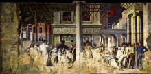 Картина "the martyrdom and transporting the body of saint christopher" художника "мантенья андреа"