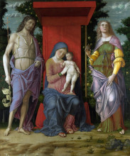 Репродукция картины "madonna&#160;with&#160;st.&#160;mary&#160;magdalene and&#160;st.&#160;john the&#160;baptist" художника "мантенья андреа"