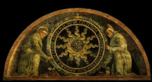 Копия картины "saint anthony of padua and st. bernardine of siena presenting the monogram of christ" художника "мантенья андреа"