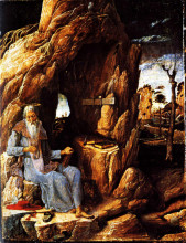 Копия картины "st. jerome in the wilderness" художника "мантенья андреа"
