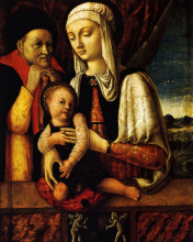 Копия картины "the holy family" художника "мантенья андреа"