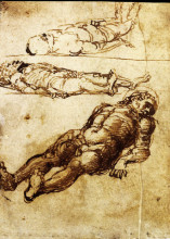 Репродукция картины "three studies elongated figures" художника "мантенья андреа"