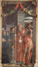 Копия картины "altarpiece&#160;of san&#160;zeno in&#160;verona, right panel&#160;of st.&#160;benedict,&#160;st. lawrence, st.&#160;gregory&#160;and&#160;st.&#160;john the&#160;baptist" художника "мантенья андреа"