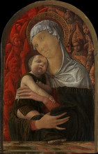 Репродукция картины "madonna and child with seraphim and cherubim" художника "мантенья андреа"
