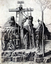 Репродукция картины "the descent from the cross" художника "мантенья андреа"
