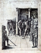 Копия картины "the flagellation of christ in the pavement" художника "мантенья андреа"