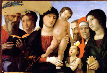 Копия картины "the holy family" художника "мантенья андреа"