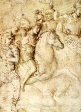 Картина "study of an ancient bas relief of the arch of constantine" художника "мантенья андреа"