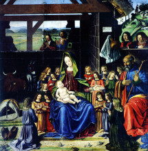 Репродукция картины "the nativity" художника "мантенья андреа"