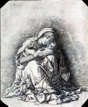 Репродукция картины "virgin and child (madonna of humility)" художника "мантенья андреа"