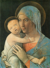 Репродукция картины "virgin and child" художника "мантенья андреа"