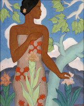 Репродукция картины "hawaiian woman" художника "манукян арман"