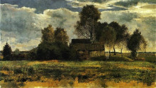 Репродукция картины "cottages on the dachau marsh" художника "марк франц"
