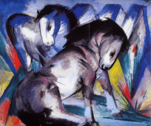 Картина "two horses" художника "марк франц"