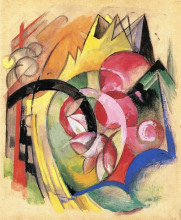Копия картины "coloful flowers (abstract forms)" художника "марк франц"