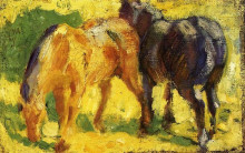 Репродукция картины "small horse picture" художника "марк франц"