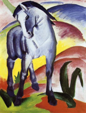 Репродукция картины "blue horse i" художника "марк франц"