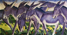Репродукция картины "donkey frieze" художника "марк франц"