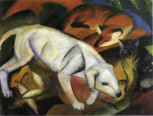 Репродукция картины "a dog" художника "марк франц"