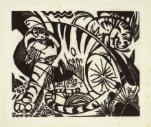 Копия картины "tiger" художника "марк франц"