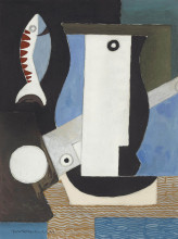 Копия картины "composition cubiste au portrait, poisson et clair de lune" художника "маркусси луи"