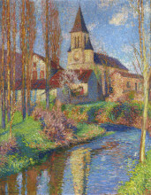 Копия картины "church in labastide du vert" художника "мартен анри"