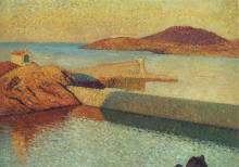 Копия картины "entrance of port collioure" художника "мартен анри"
