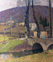 Копия картины "labastide du vert village" художника "мартен анри"