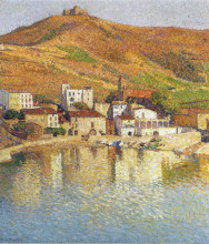 Копия картины "the bay of colliure near the port" художника "мартен анри"