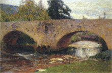 Репродукция картины "the bridge in labastide du vert" художника "мартен анри"