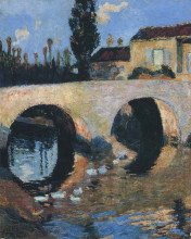 Картина "the bridge on the river" художника "мартен анри"