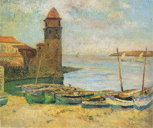 Копия картины "the port of collioure" художника "мартен анри"