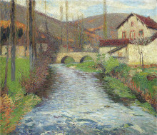 Картина "the stream in labastide du vert" художника "мартен анри"