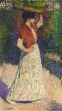 Картина "vintaging girl" художника "мартен анри"