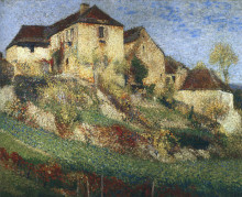 Репродукция картины "landscape with house" художника "мартен анри"