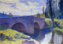 Картина "bridge of saint medard at midday" художника "мартен анри"