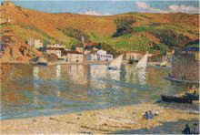 Репродукция картины "port collioure" художника "мартен анри"