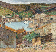 Картина "port collioure" художника "мартен анри"