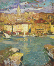 Репродукция картины "port of marseille" художника "мартен анри"