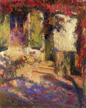 Картина "pergola at the south door of marquayrol" художника "мартен анри"