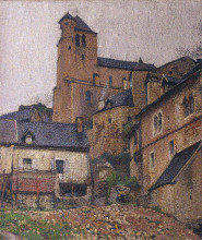 Копия картины "saint-cirq lapopie square" художника "мартен анри"