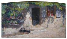 Копия картины "sunny doorway" художника "мартен анри"