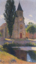 Картина "church at labastide du vert" художника "мартен анри"